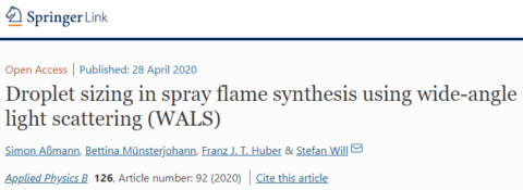 Zum Artikel "Neue Veröffentlichung „Droplet sizing“"