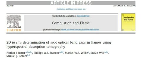 Zum Artikel "Neue Veröffentlichung „2D In-situ-Bestimmung der optischen Bandlücken von Ruß in Flammen mittels hyperspektraler Absorptionstomographie“"